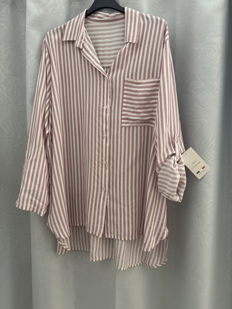 Camisa de rayas mujer(rosa)