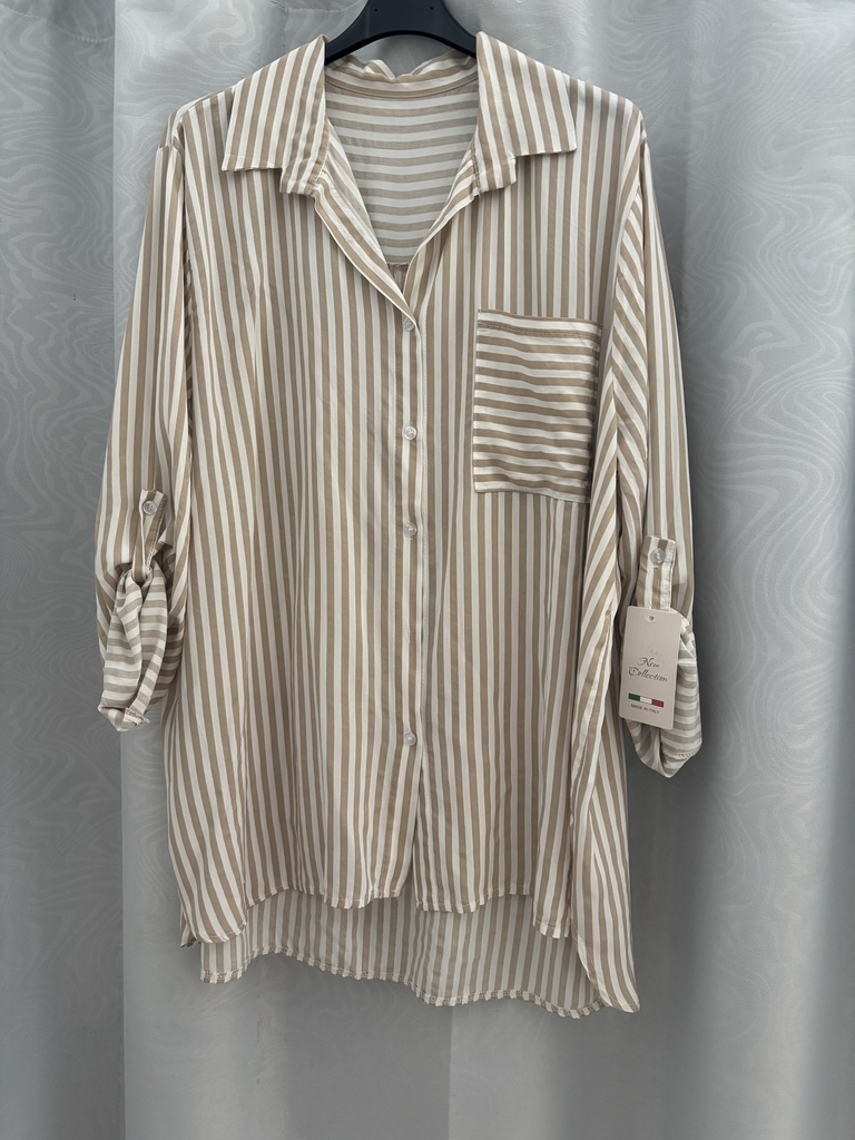 Camisa de rayas mujer(beige)
